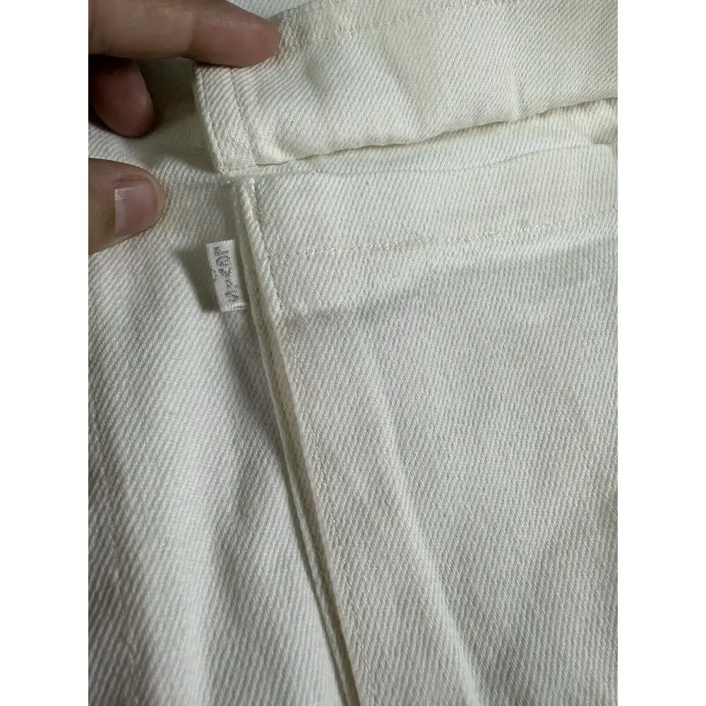 Levi's L93808 Womens White Ainsley Denim Utility Dress Size Small (NWT)